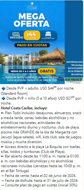 Hotel Costa Caribe en Cuotas